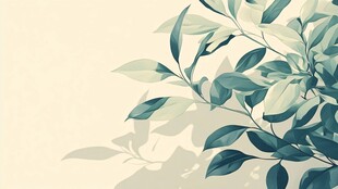 植物背景扁平插画