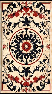 原创欧式花纹方巾图案