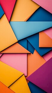 炫彩撞色立体质感背景