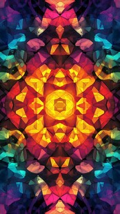 幻彩炫彩彩色晶块图案