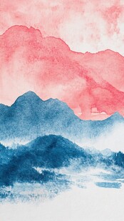 水墨横店横店红色水彩