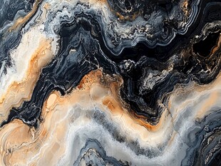 渐变抽象流体装饰画