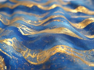 黄金流体艺术画