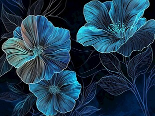 手绘创意百花壁纸