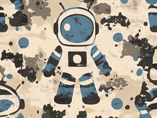 宇航员印花图案