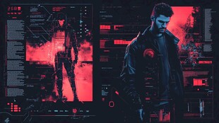 科技感人物界面