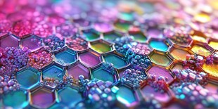 蜂窝光影光束背景