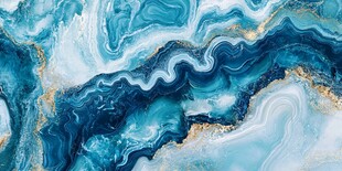 蓝色流体创意抽象画