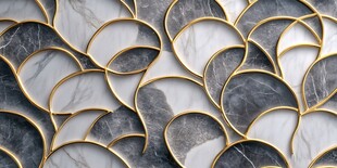 立体圆弧大理石背景墙