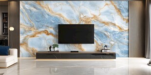 黑蓝色大理石材背景墙