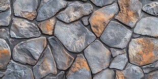 蓝色石头装饰墙