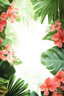 热带植物边框