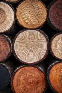 圆形木桩背景图