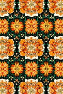 色块花古典图案组合