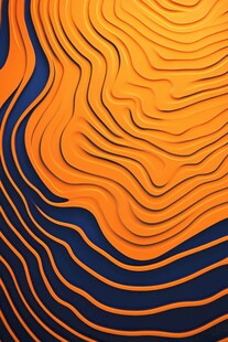 浮雕金色波浪纹