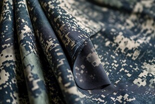 蓝色迷彩纺织服装