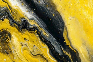 黄色流体艺术画