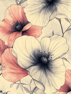 手绘创意百花壁纸