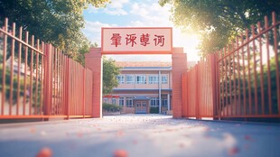 中学开学门头