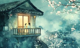 烟雨楼插画