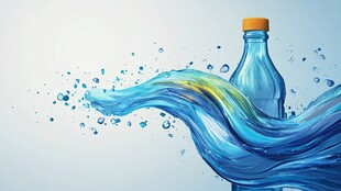 矿泉水包装插画