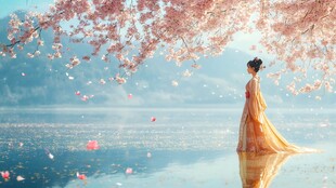 古风人像水墨山水