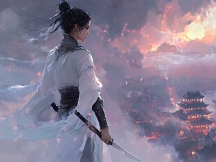 武侠封面插画