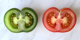 连着的两只番茄