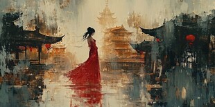 古风装饰画艺术城市