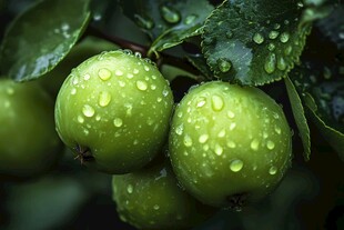 雨中青李