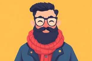 偏平化人物插画