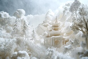 雪景立体画