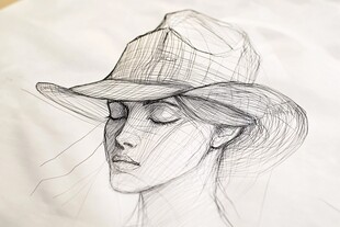 草帽线稿