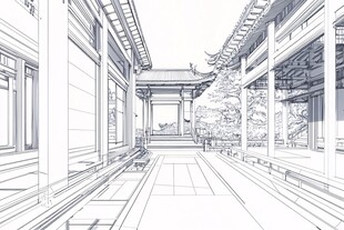 得月楼线稿