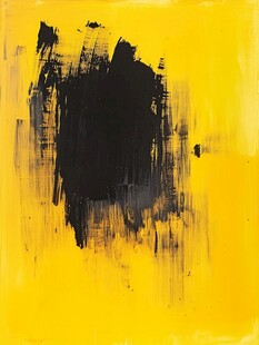 黑色黄色绘画