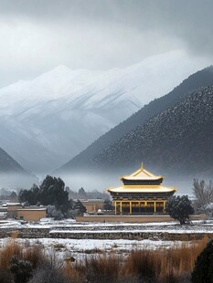 鲁朗雪景