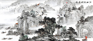 水墨国画山水