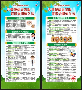 世界青光眼日展架