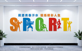 健身型动健身文化墙