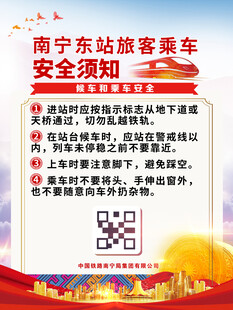铁路乘车安全海报