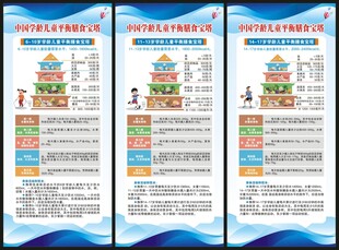 学龄儿童平衡膳食宝塔展架