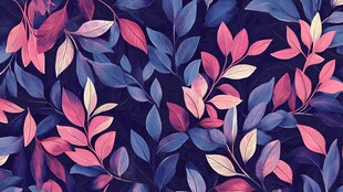 蓝紫色树叶背景