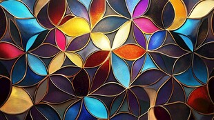 染色玻璃绚丽色彩背景