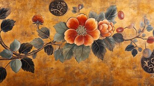 岩彩山茶花之繁华