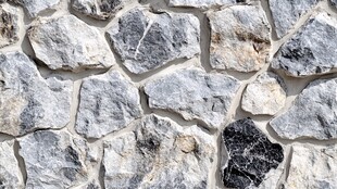 蓝色石头装饰墙