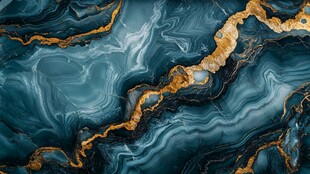 蓝色流体创意抽象画