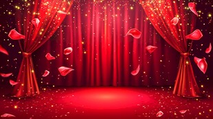 粉色浪漫舞台背景