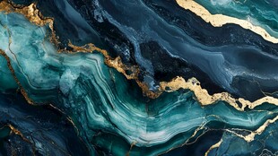 蓝色流体创意抽象画