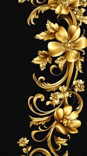 花金属底纹金色