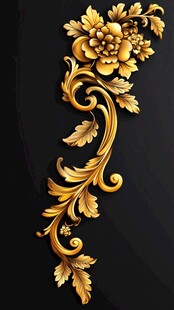 立体金色花纹